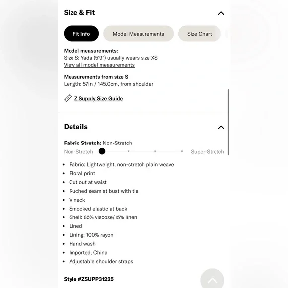 Z Supply Blue and White Floral Cutout Maxi Dress - Picture 8 of 8